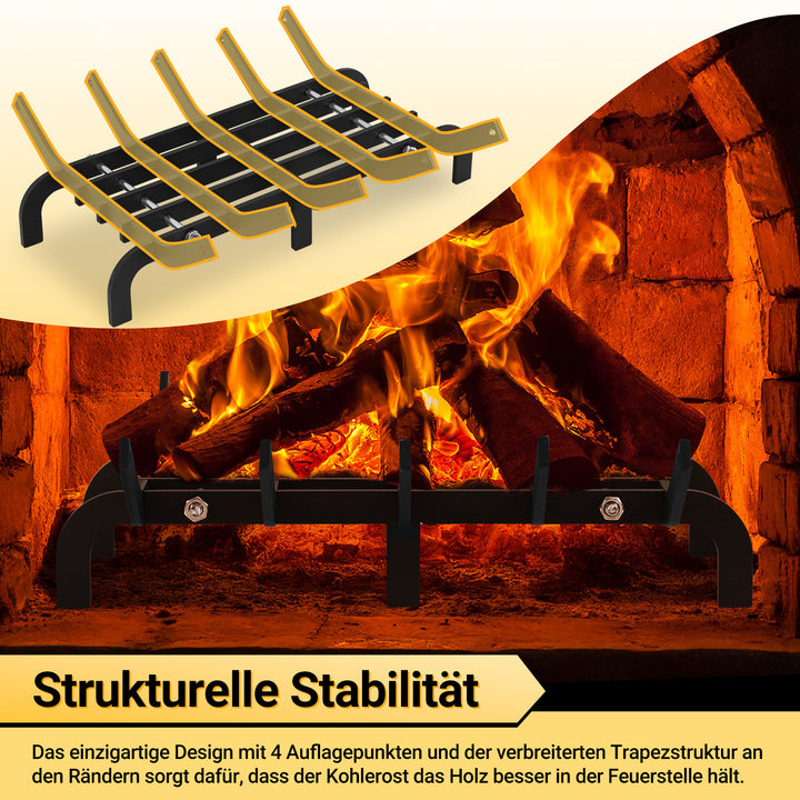 Sonnewelt Kaminrost Ofenrost für Kamineinsatz V-förmig