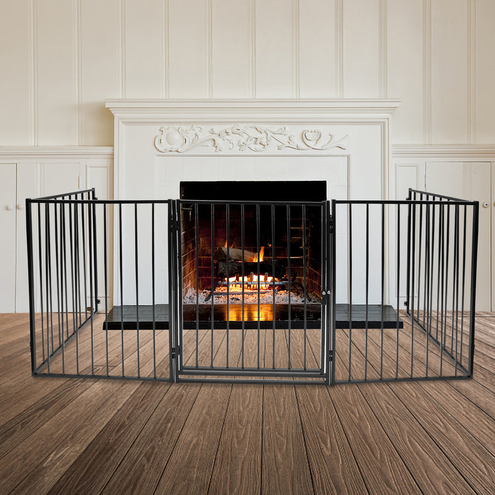 Sonnewelt fireplace protection grille with door 304 cm metal oven protection grille