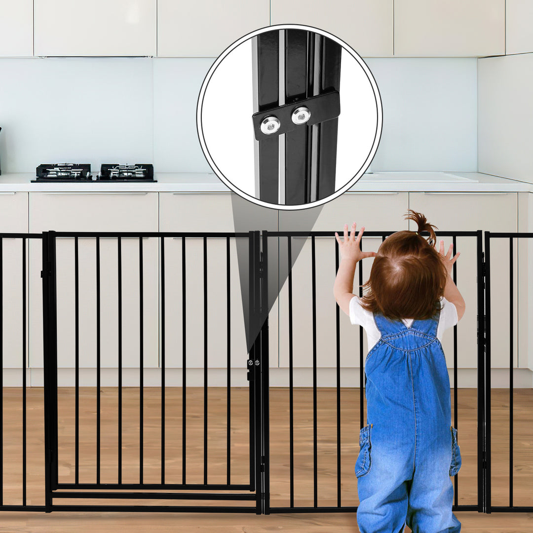 Sonnewelt fireplace protection grille with door 304 cm metal oven protection grille