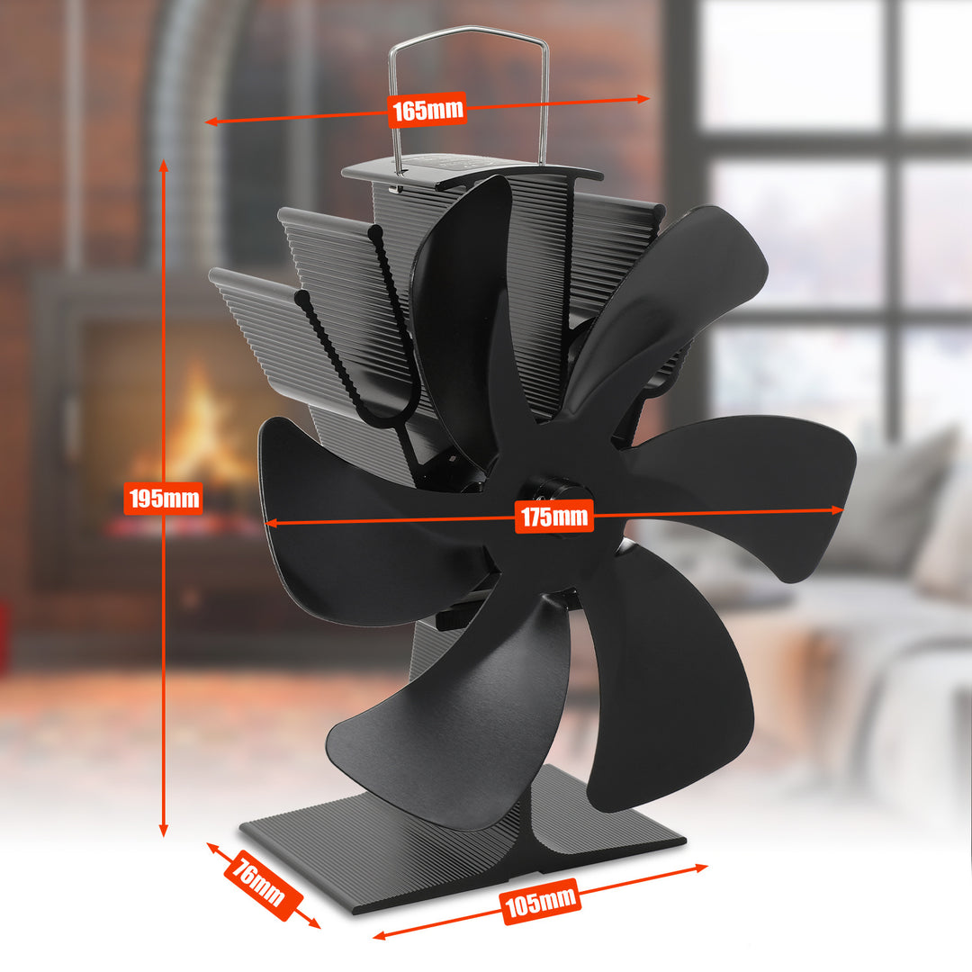 Sonnewelt fireplace fan without electricity with thermometer (new version)