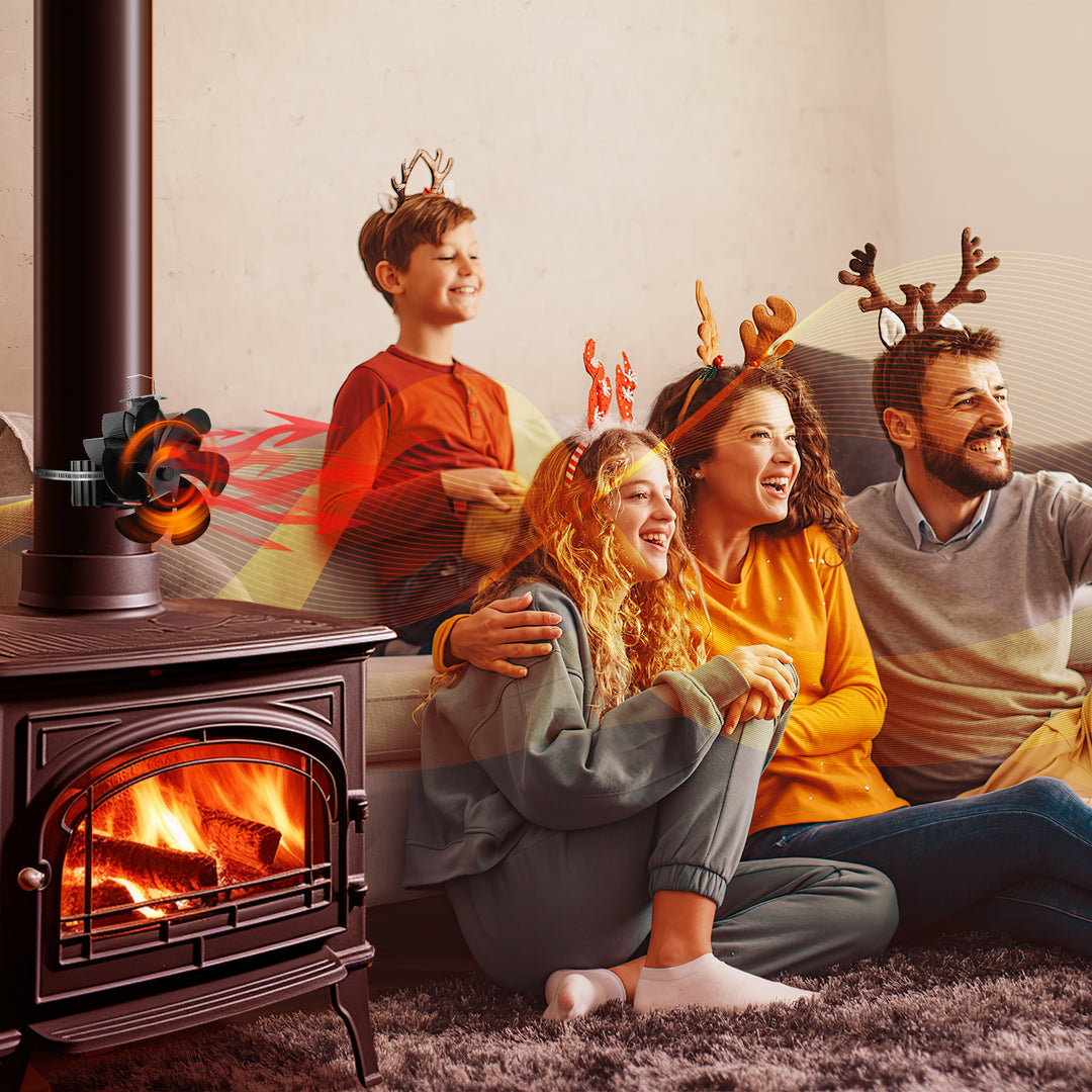 Sonnewelt Kaminventilator 6 Blättern Magnetisch