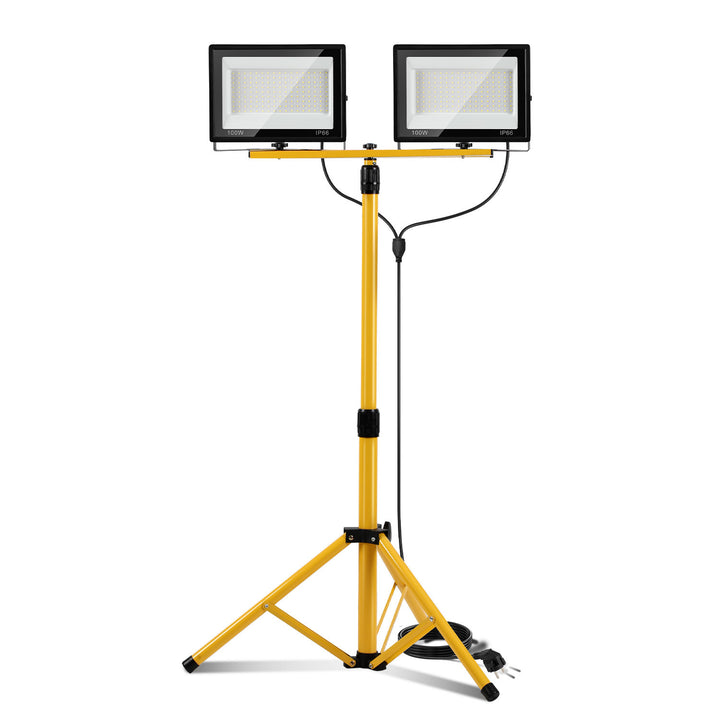 Sonnewelt LED Baustrahler 2 x 50W/100W/200W mit Stativ Einstellbar