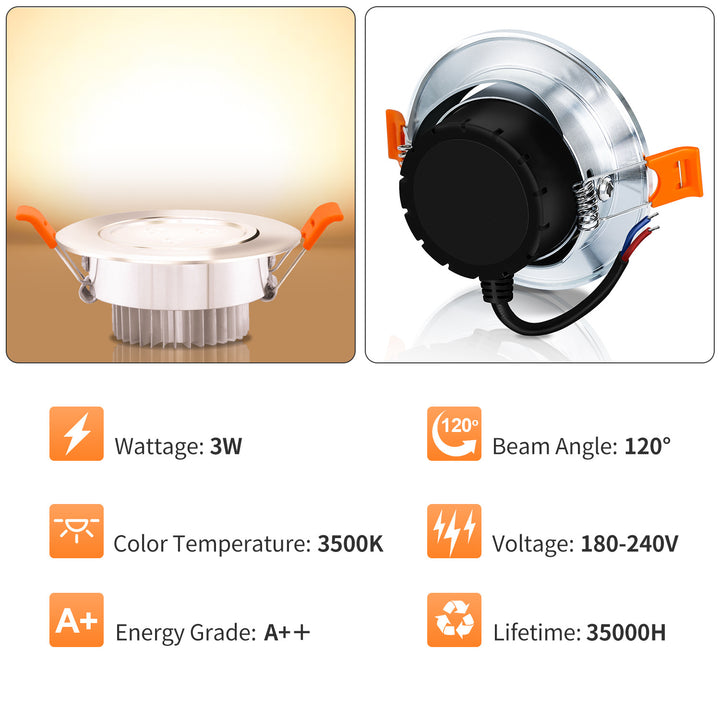 Sonnewelt LED Einbaustrahler LED Spot 3W Kaltweiß/Warmweiß