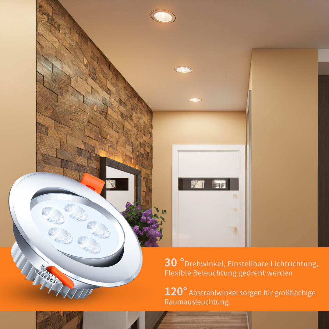 Sonnewelt LED Einbaustrahler LED Spot 3W Kaltweiß/Warmweiß