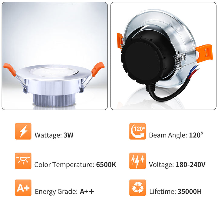 Sonnewelt LED Einbaustrahler LED Spot 3W Kaltweiß/Warmweiß