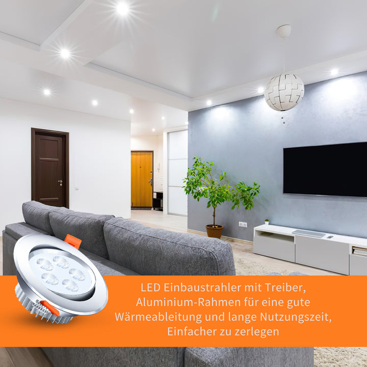 Sonnewelt LED Einbaustrahler LED Spot 3W Kaltweiß/Warmweiß