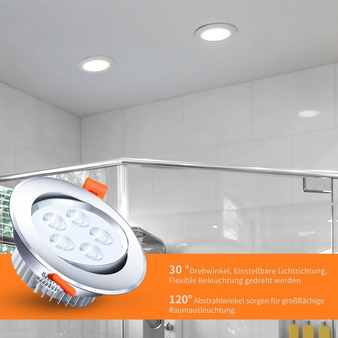 Sonnewelt LED Einbaustrahler LED Spot 3W Kaltweiß/Warmweiß