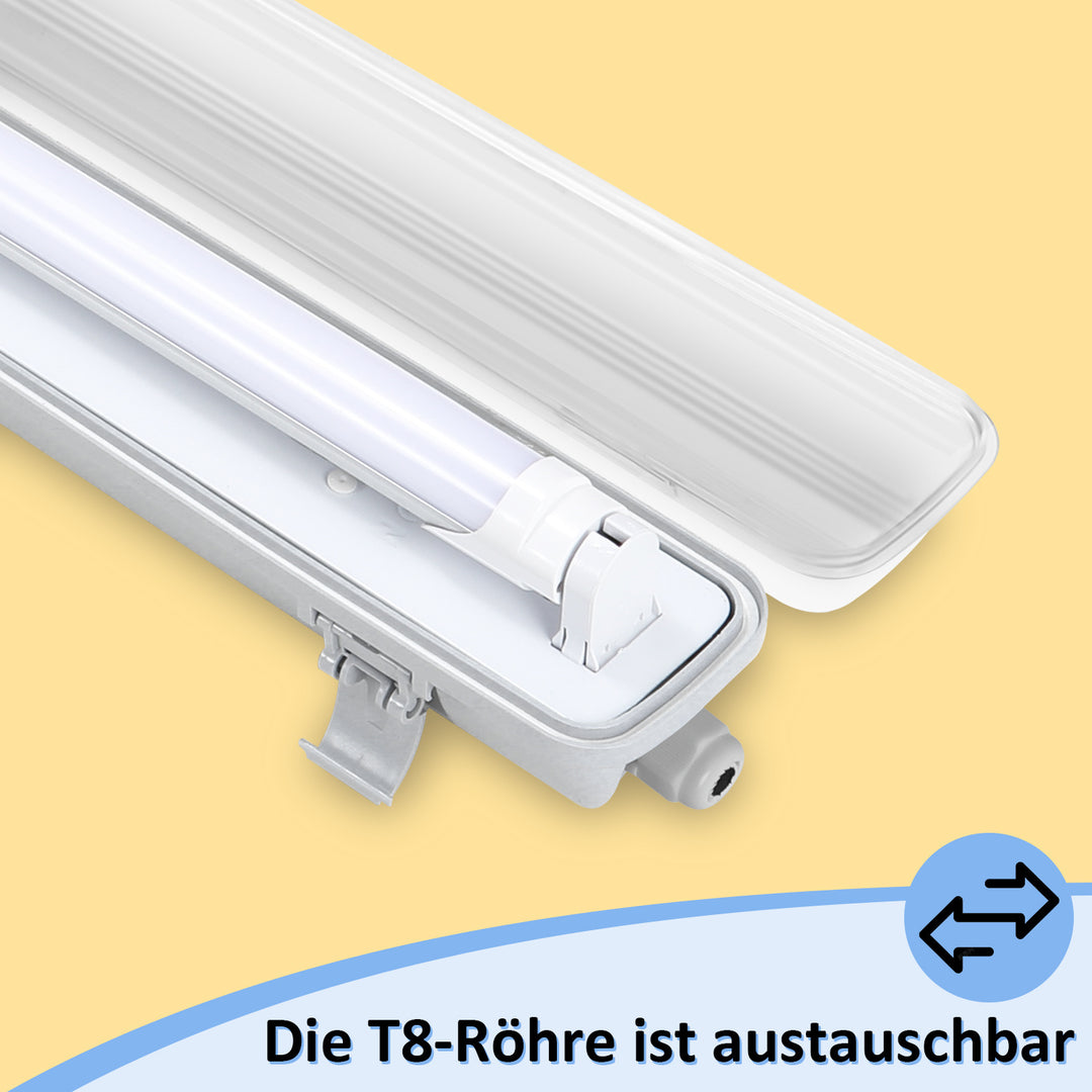 Sonnewelt LED Feuchtraumleuchte 18W 120 cm T8 Neutralweiß