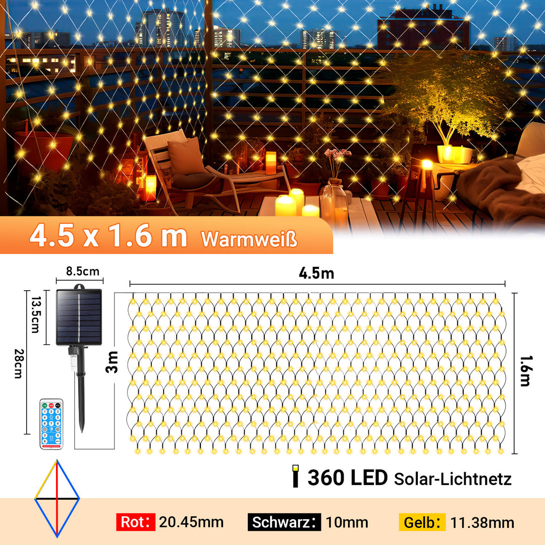 Sonnewelt LED light net solar with remote control