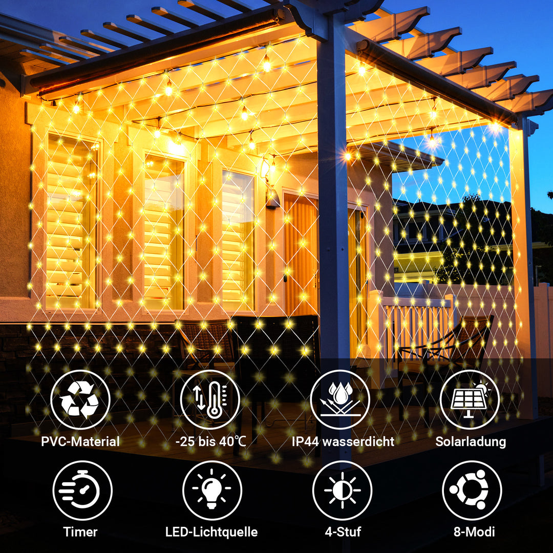 Sonnewelt LED light net solar with remote control