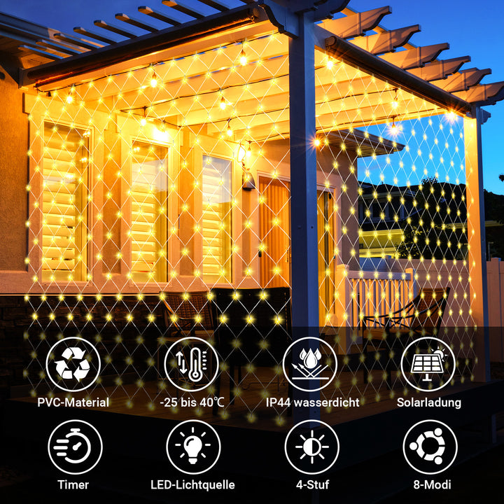 Sonnewelt LED light net solar with remote control