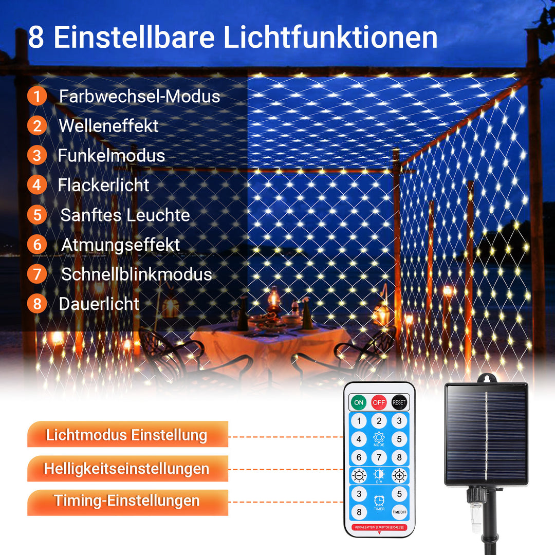 Sonnewelt LED light net solar with remote control