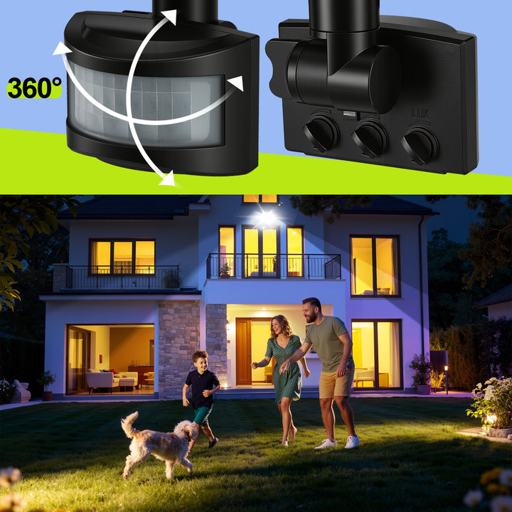 Sonnewelt LED Fluter mit Bewegungsmelder Kaltweiß 10W-100W(kein Stecker)