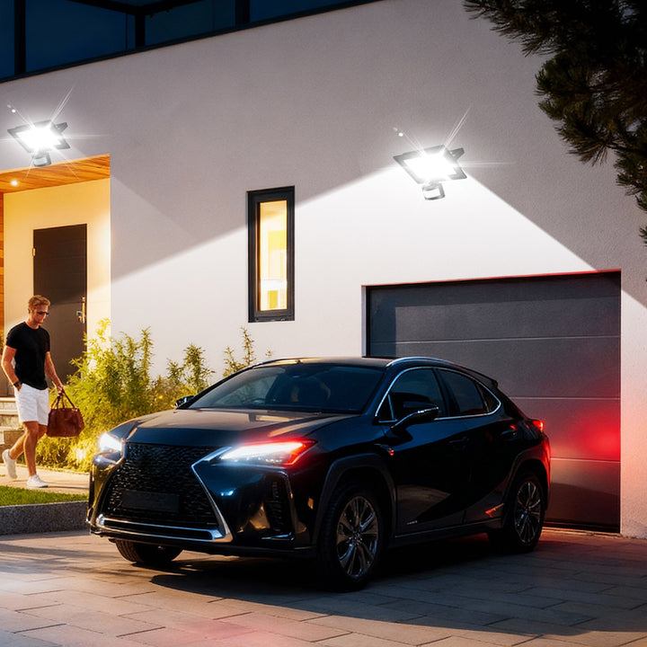 Sonnewelt LED Fluter mit Bewegungsmelder Kaltweiß 10W-100W(kein Stecker)