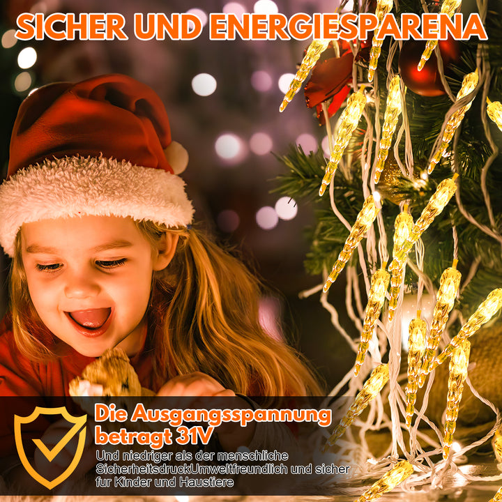 Sonnewelt LED icicle light chain 40 LEDs