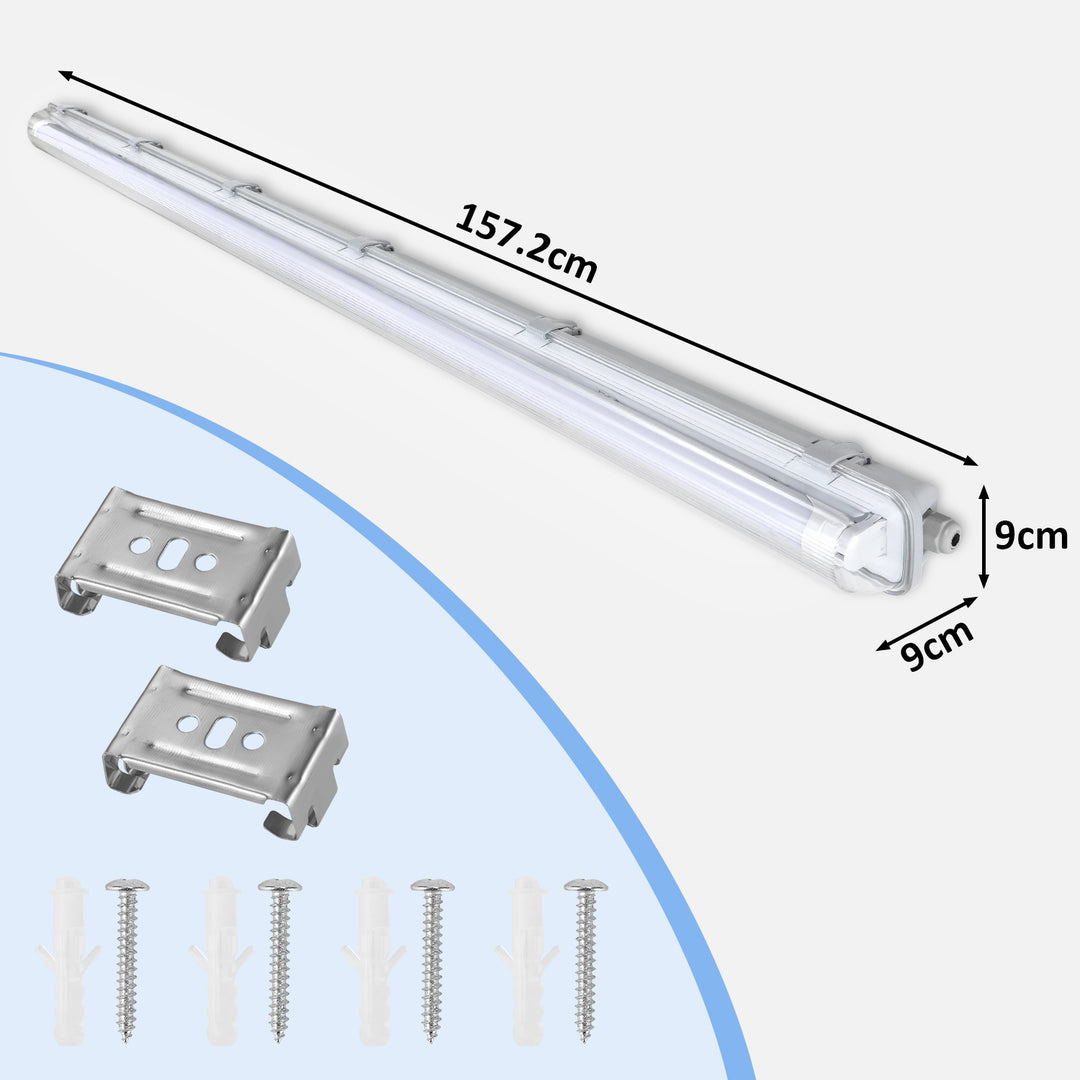 Sonnewelt LED Feuchtraumleuchte 24W 150 cm T8 Kaltweiß