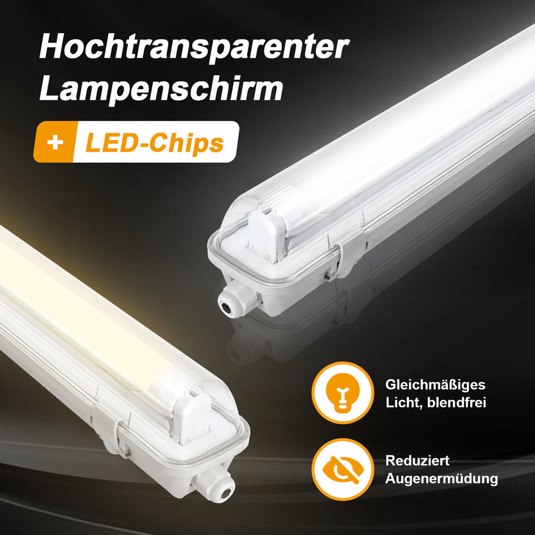 Sonnewelt LED Feuchtraumleuchte 18W 120 cm T8 Neutralweiß