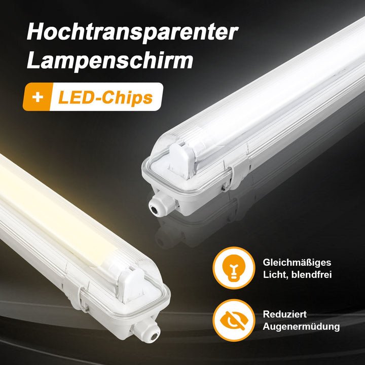 Sonnewelt LED Feuchtraumleuchte 18W 120 cm T8 Neutralweiß