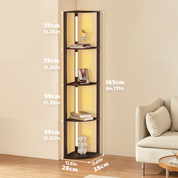 Sonnewelt LED Stehleuchte Stehlampe Dimmbarer mit Regal und Fernbedienung