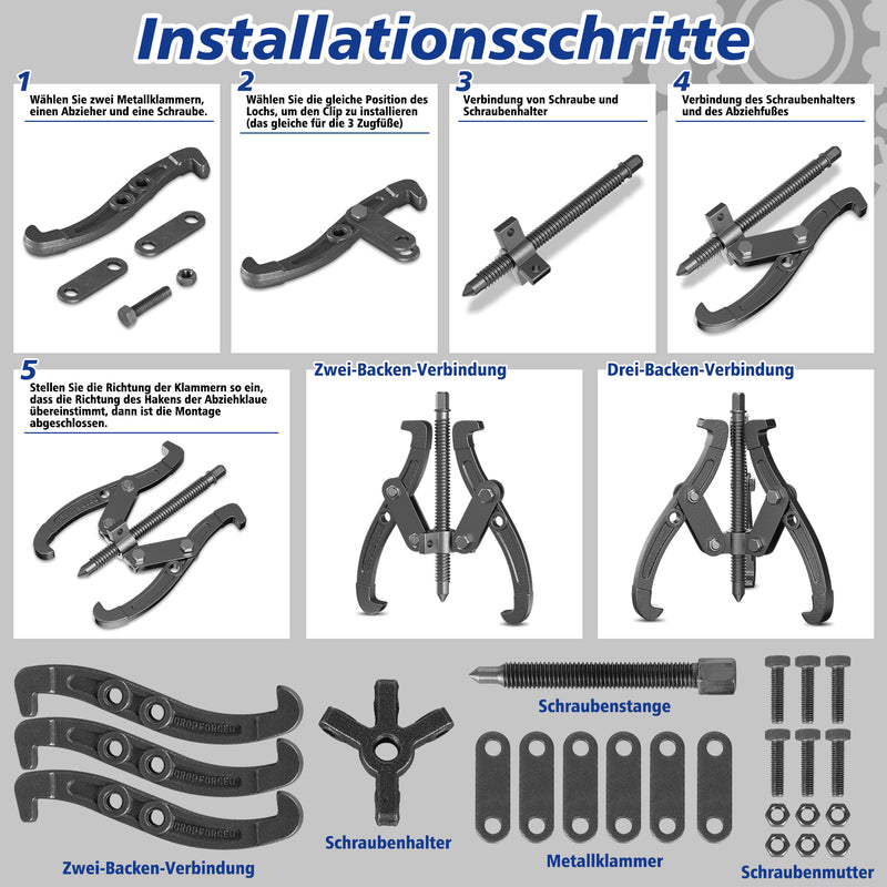 Sonnewelt 3tlg Lagerabzieher Paralellabzieher Lager 3-arm