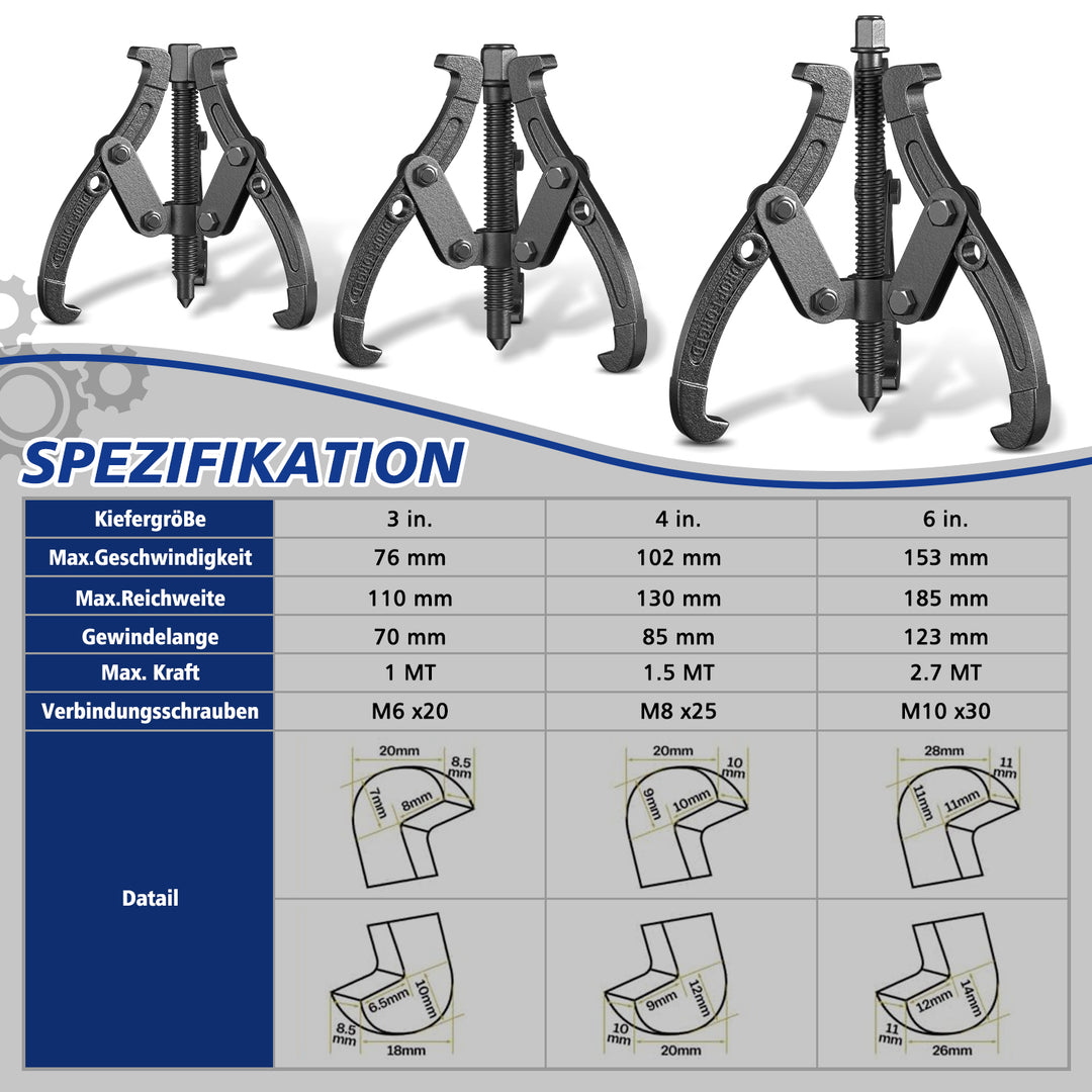 Sonnewelt 3tlg Lagerabzieher Paralellabzieher Lager 3-arm