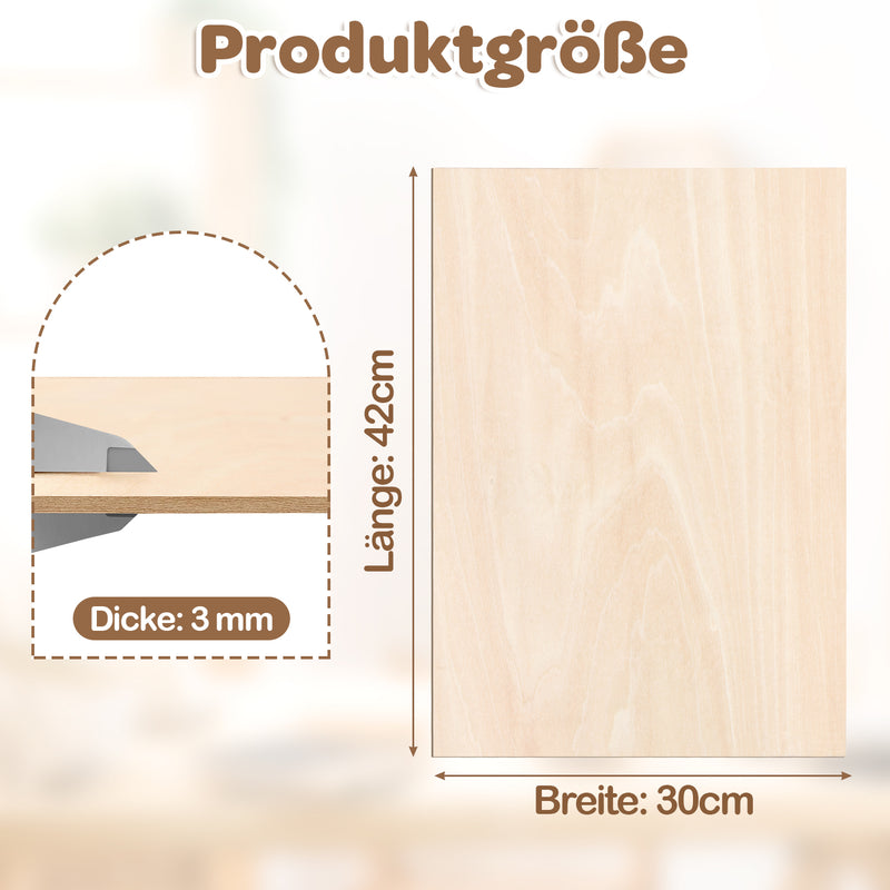Sonnewelt Lindenholz Sperrholzplatte A3/A4 4-50 Stück