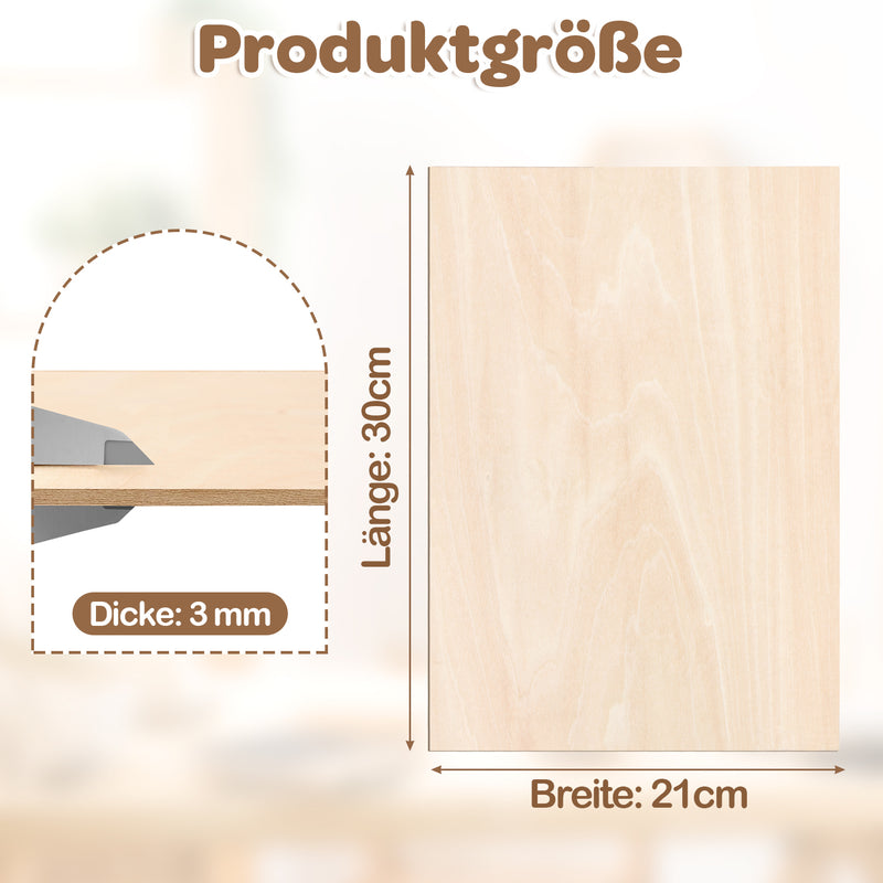 Sonnewelt Lindenholz Sperrholzplatte A3/A4 4-50 Stück