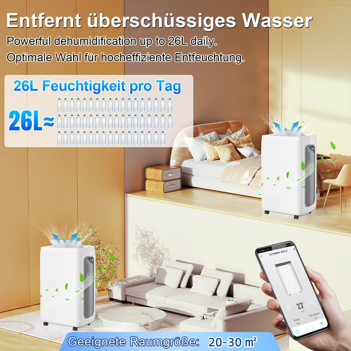 Sonnewelt Luftentfeuchter 26L/Tag mit Wifi/APP-Steuerung