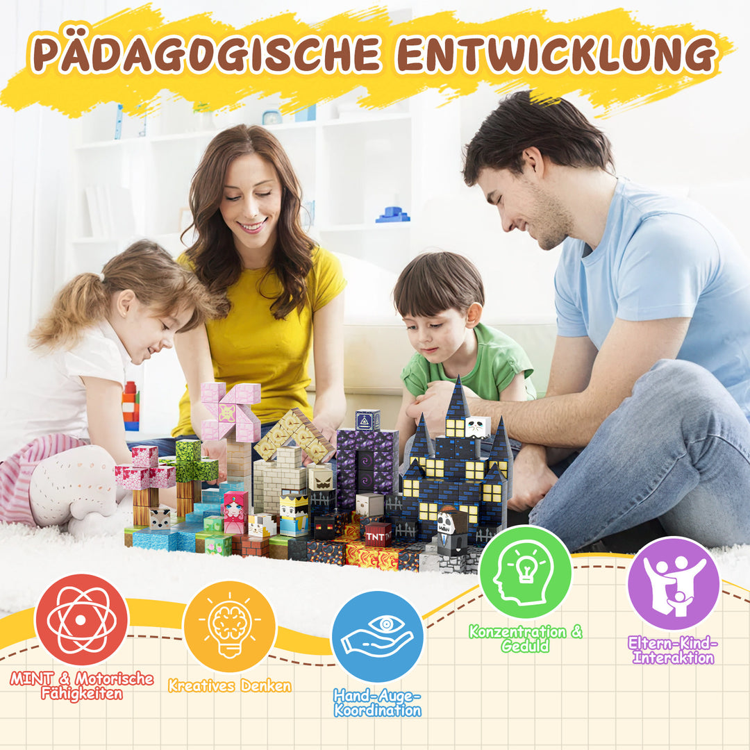 Sonnewelt Magnetische Bausteine Würfel Kinder 220 Stück