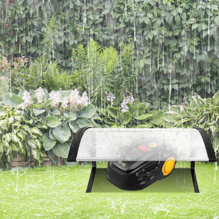 Sonnewelt robotic lawnmower roof garage UV protection