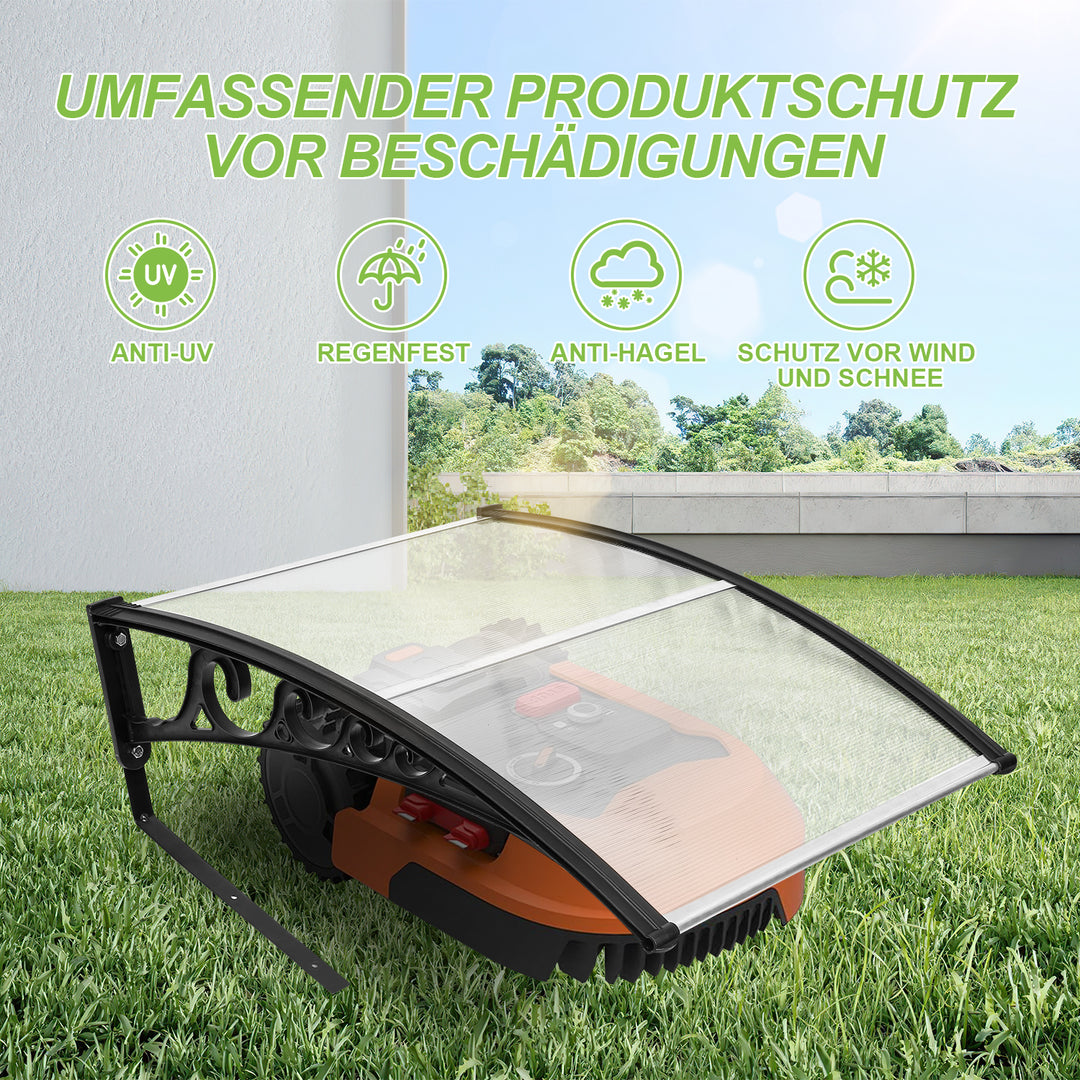 Sonnewelt robotic lawnmower roof garage UV protection