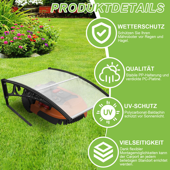 Sonnewelt robotic lawnmower roof garage UV protection