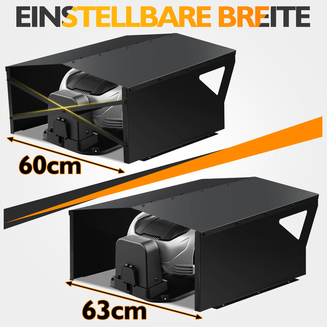 Sonnewelt Mähroboter Garage für Rasenmähroboter Verzinktem(Neue Version)