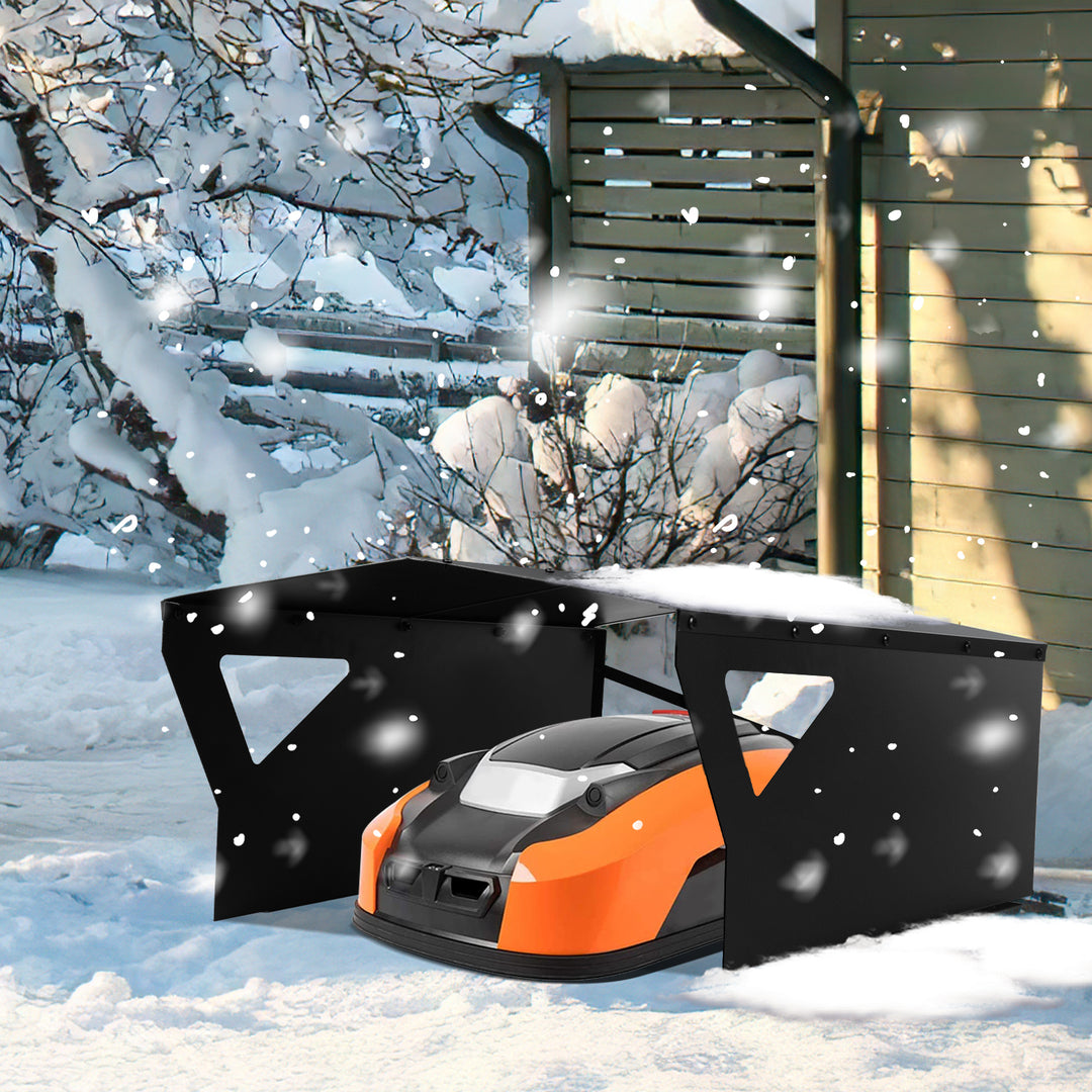 Sonnewelt Mähroboter Garage für Rasenmähroboter Verzinktem(Neue Version)