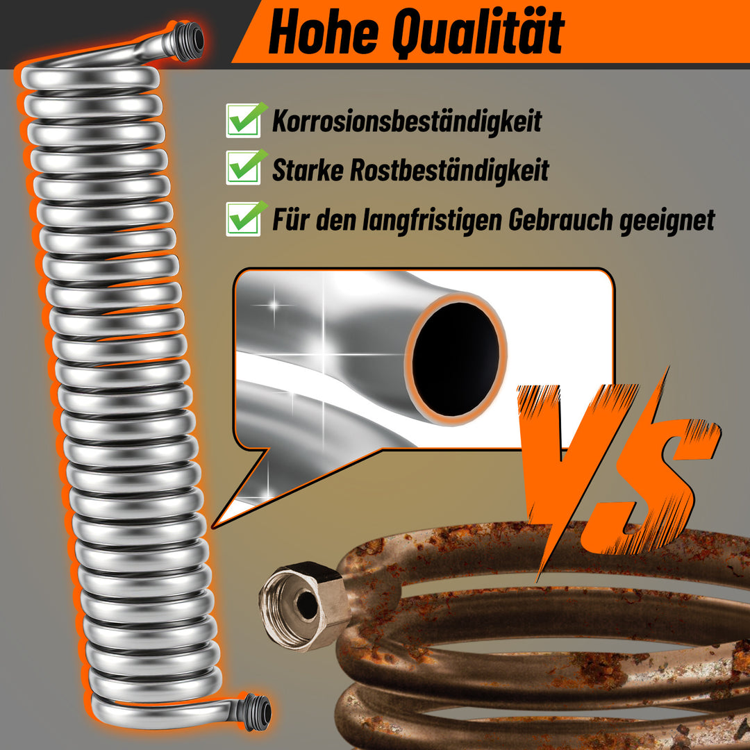 Sonnewelt Ofenrohr Kaminrohr mit integrierter Heizspirale Ø12cm/15cm Edelstahl