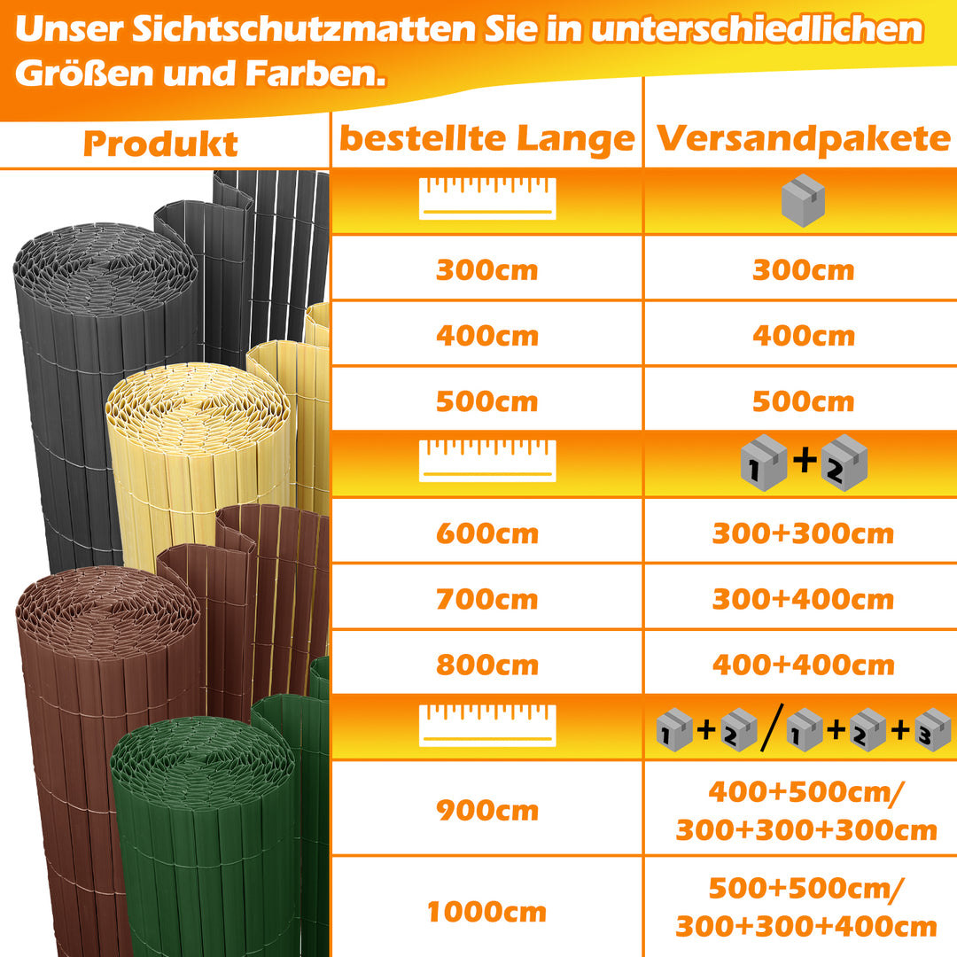 Sonnewelt PVC Sichtschutzmatte Sichtschutz
