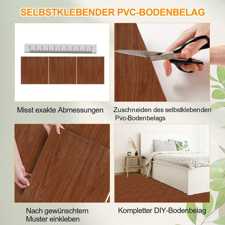 Sonnewelt PVC Bodenbelag Selbstklebend Fliesen 30x30cm
