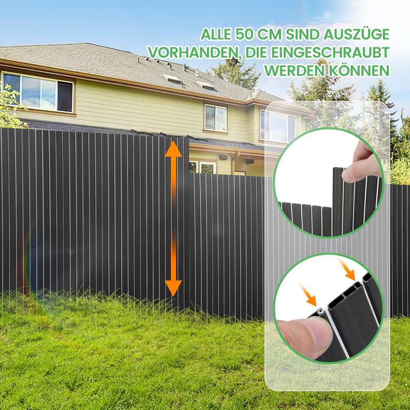 Sonnewelt PVC Sichtschutzmatte Balkon Sichtschutz Doppelte Verstärkung