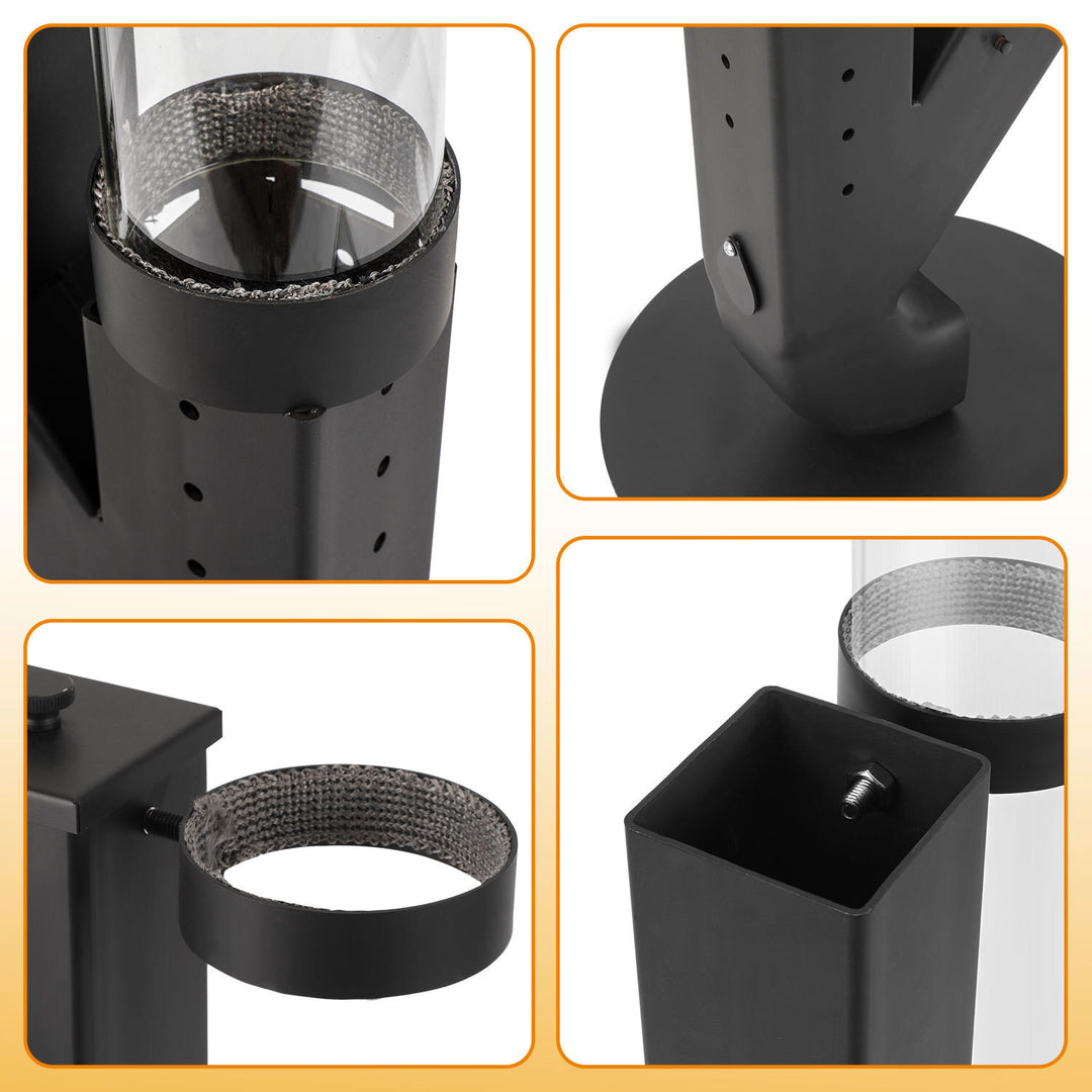 Sonnewelt Pelletfackel Feuerrohr Kohlenstoffstahl mit Glasröhre