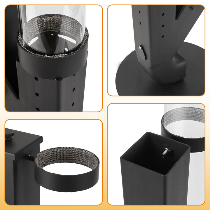 Sonnewelt Pelletfackel Feuerrohr Kohlenstoffstahl mit Glasröhre