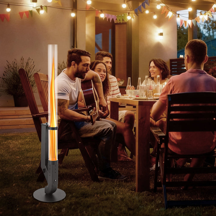 Sonnewelt Pelletfackel Feuerrohr Kohlenstoffstahl mit Glasröhre