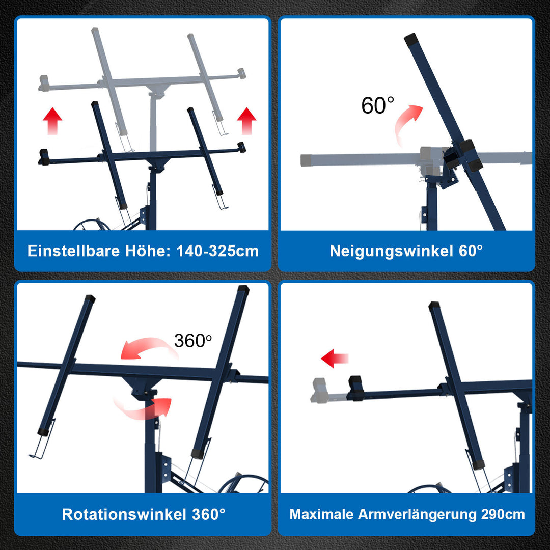 Sonnewelt Plattenheber Plattenlift XXL Klappbar Höhenverstellbar