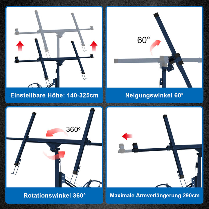 Sonnewelt Plattenheber Plattenlift XXL Klappbar Höhenverstellbar