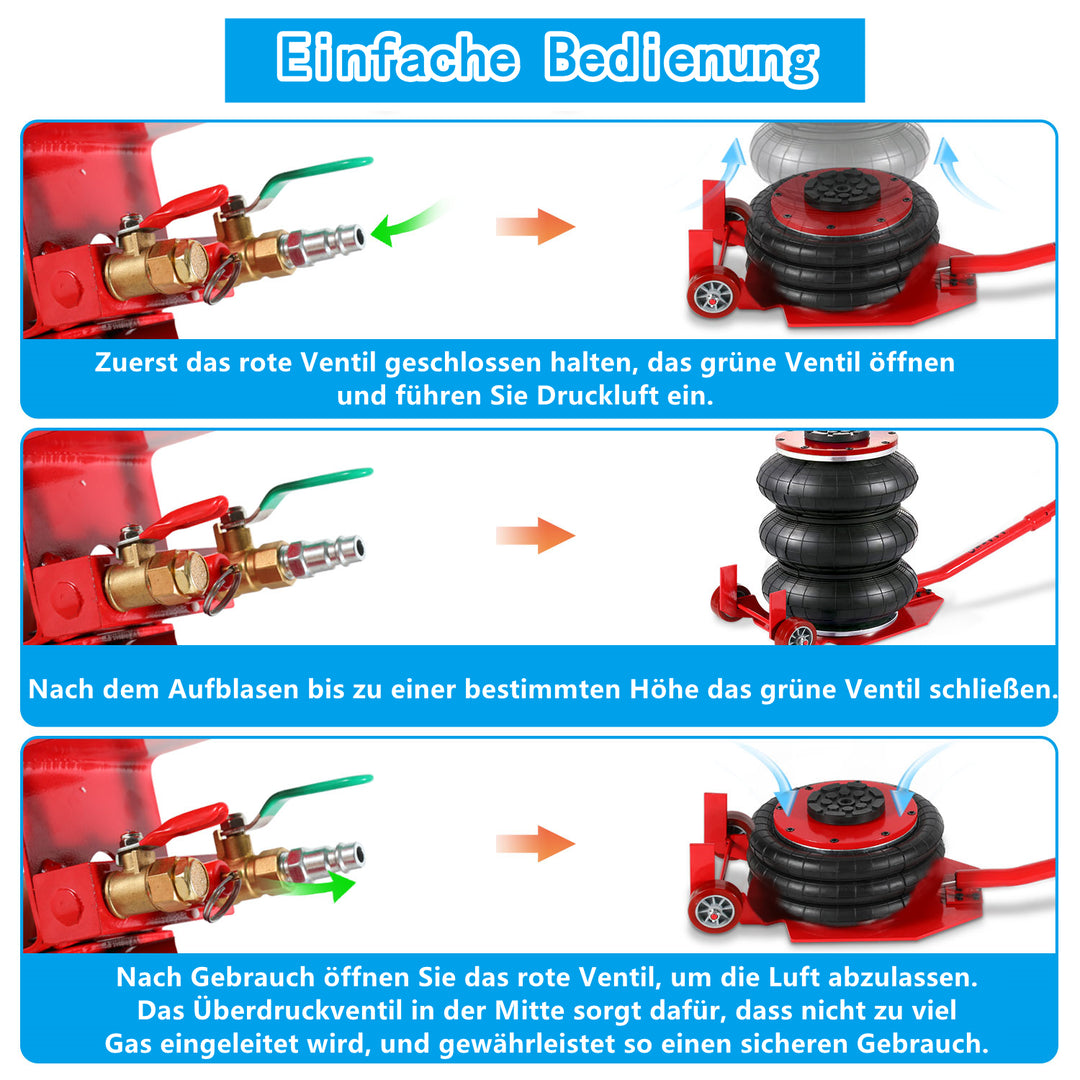 Sonnewelt 3T Pneumatischer Dreifachbeutel-Airjack