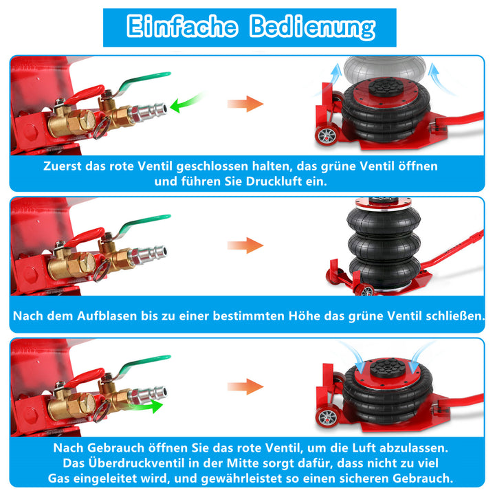 Sonnewelt 3T Pneumatischer Dreifachbeutel-Airjack