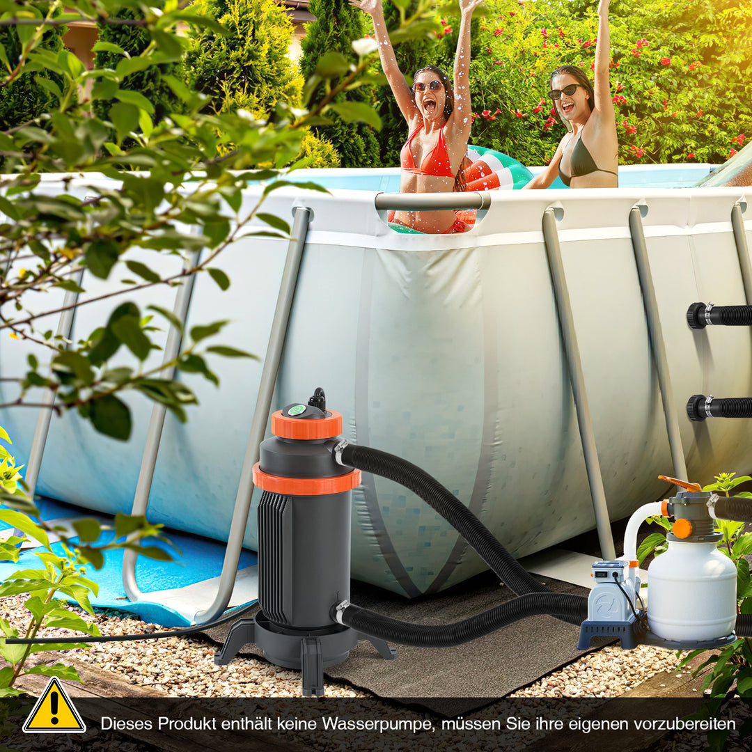 Sonnewelt Poolheizung Elektrisch Schwimmbadheizung bis zu 45°