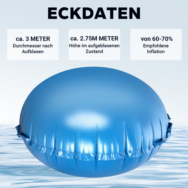 Sonnewelt Poolkissen Luftkissen Winter Rund Ø2m/3m