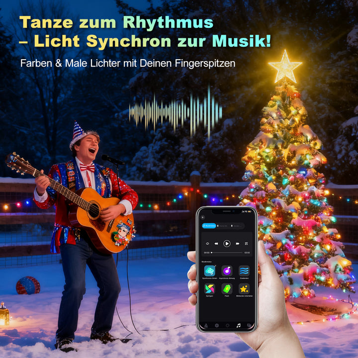 Sonnewelt Lichterkette RGBIC 20m/30m App Steuerung  & Fernbedienung