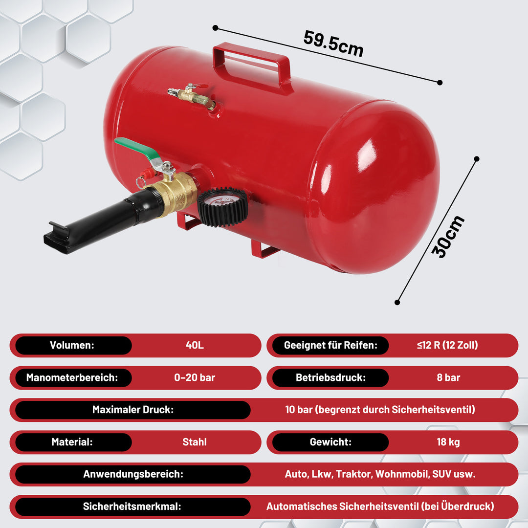 Sonnewelt Reifenfüller Booster Reifenschockfüller 20/40 L