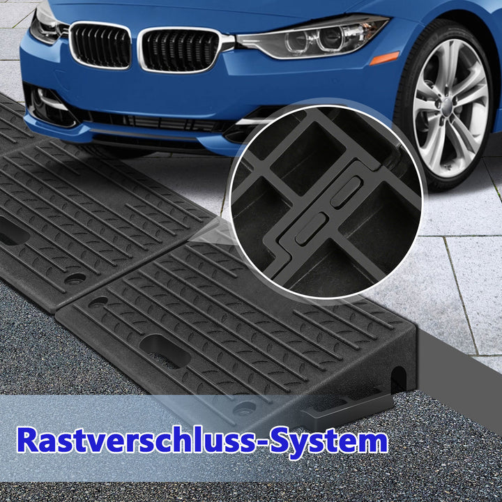 Sonnewelt Rollstuhlrampe Bordsteinrampe Gummi Tragbar 2 Stück